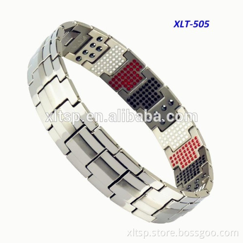 500 elements magnet therapy bio healthy titanium bracelet